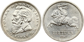 Lithuania 5 Litai 1936 Basanavicius