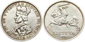 Lithuania 10 Litu 1936 Vytautas