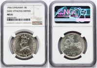 Lithuania 10 Litų 1936 Vytautas Mare variety (Kumele) NGC MS 61 RARE TYPE