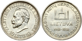 Lithuania 10 Litu 1938 Smetona