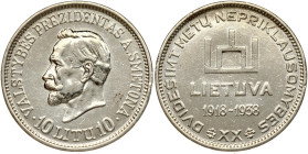 Lithuania 10 Litu 1938 Smetona