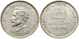 Lithuania 10 Litu 1938 Smetona