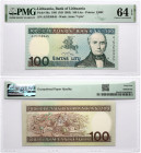 Lithuania 100 Litu 1991 (ND 1993) Daukantas PMG 64 Choice Uncirculated EPQ