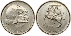 Lithuania 10 Litu ND (1993) Darius and Girenas