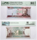 Lithuania 20 Litu 1997 Maironis PMG 64 Choice Uncirculated EPQ
