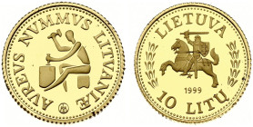 Lithuania 10 Litu 1999 History of Gold