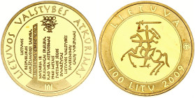 Lithuania 100 Litu 2009 Millennium of the first mention of the name 'Lithuania'