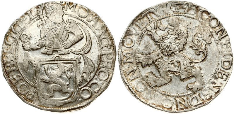 Netherlands GELDERLAND 1 Lion Daalder 1643 Obverse: Armored knight looking left ...
