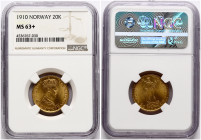 Norway 20 Kroner 1910 NGC MS 63+