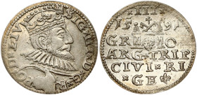 Poland Trojak 1591 Riga LIV (R1)