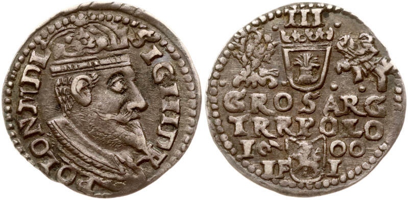 Poland. Zygmunt III Waza (1587–1632). Trojak 1600, Olkusz. (SIG III D R POLON MD...