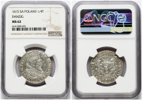 Poland Gdansk 1 Ort 1615 SA (R) NGC MS 62