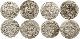 Poland Poltorak 1615 & 1623 Lot of 4 coins