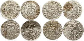 Poland Poltorak 1615-1624 Lot of 4 coins