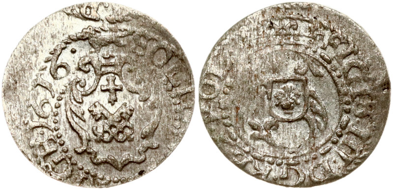 Poland. Zygmunt III Waza (1587-1632). Solidus 1616, Riga. Billon 0.96 g. KM-5.