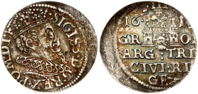 Poland Trojak 1619 Riga (R3) Small Portrait