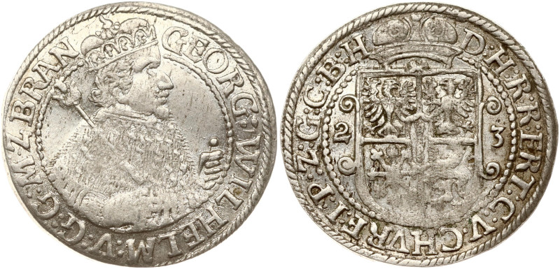 Prussia under Poland. Georg Wilhem (1619-1640). Ort 1623, Konigsberg. (averse le...
