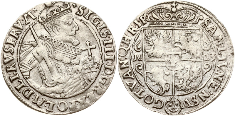 Poland. Zygmunt III Waza (1587-1632). Ort 1623 Bydgoszcz, PRV:M+. Silver 6.50 g....