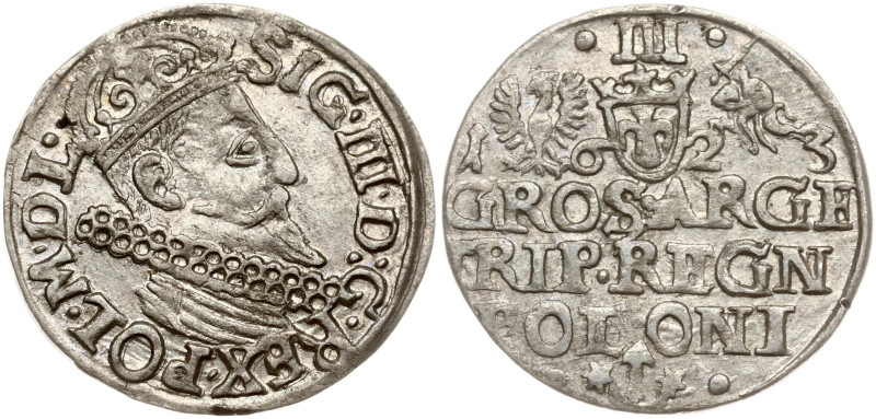 Poland. Zygmunt III Waza (1587–1632). Trojak 1623, Krakow. Silver 1.81 g. Iger K...