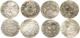 Prussia (under Poland) Poltorak 1624 Konigsberg Lot of 4 coins