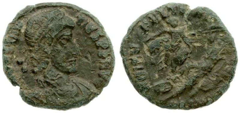 Roman Empire. Constantius II (350-355 AD). Centenionalis, Thessalonica. Rv: FEL ...