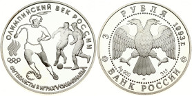 Russia 3 Roubles 1993 ЛМД Football