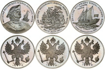 Russia Medals ND (1996) ММД 300th Anniversary of the Russian Navy Lot of 3 pcs