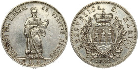 San Marino 5 Lire 1898 R