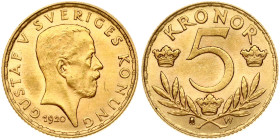Sweden 5 Kronor 1920 W
