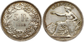 Switzerland 5 Francs 1850 A Helvetia seated
