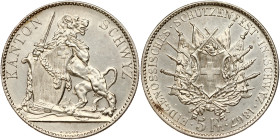 Switzerland 5 Francs 1867 Schwyz Shooting Festival
