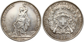 Switzerland 5 Francs 1872 Zurich Shooting Festival