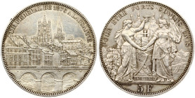 Switzerland 5 Francs 1876 Lausanne Shooting Festival
