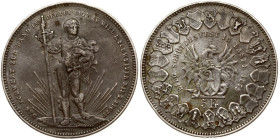 Switzerland 5 Francs 1879 Basel Shooting Festival