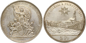 Switzerland 5 Francs 1881 Fribourg Shooting Festival