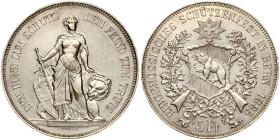 Switzerland 5 Francs 1885 Bern Shooting Festival