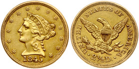 USA 2½ Dollars 1845