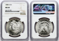 USA Morgan Dollar 1880 S NGC MS 64