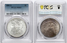 USA Morgan Dollar 1881 S PCGS MS 63