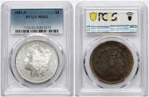 USA Morgan Dollar 1881 S PCGS MS 63