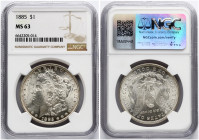 USA Morgan Dollar 1885 NGC MS 63