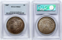 USA 1 Dollar 1887 'Morgan Dollar' Philadelphia PCGS MS 63
