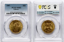 USA 10 Dollars 1907 PCGS MS 62