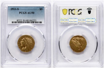 USA 5 Dollars 1911 S PCGS AU 50