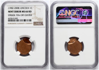 USA Cent (1982-2008) Lincoln Memorial Cent NGC MINT ERROR MS 66 RD