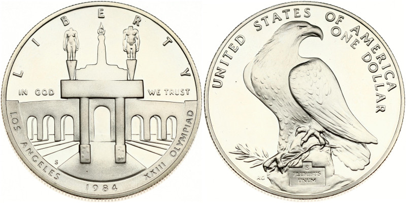 USA. Dollar 1984 S, XXIII Olympiad, 1984 Olympics, Los Angeles. San Francisco. S...