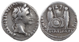 The Roman Empire
Augustus, 27 BC-AD 14. AR Denarius 3.75 g. Lugdunum, 2 BC-AD 4. CAESAR AVGVSTVS DIVI F PATER PATRIAE Laureate head of Augustus to rig...