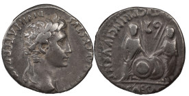 The Roman Empire
Augustus, 27 BC-AD 14. AR Denarius 3.76 g. Lugdunum, 2 BC-AD 4. CAESAR AVGVSTVS DIVI F PATER PATRIAE Laureate head of Augustus to rig...