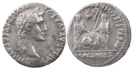 The Roman Empire
Augustus, 27 BC-AD 14. AR Denarius 3.85 g. Lugdunum, 2 BC-AD 4. CAESAR AVGVSTVS DIVI F PATER PATRIAE Laureate head of Augustus to rig...
