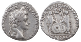 The Roman Empire
Augustus, 27 BC-AD 14. AR Denarius 3.73 g. Lugdunum, 2 BC-AD 4. CAESAR AVGVSTVS DIVI F PATER PATRIAE Laureate head of Augustus to rig...